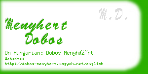 menyhert dobos business card